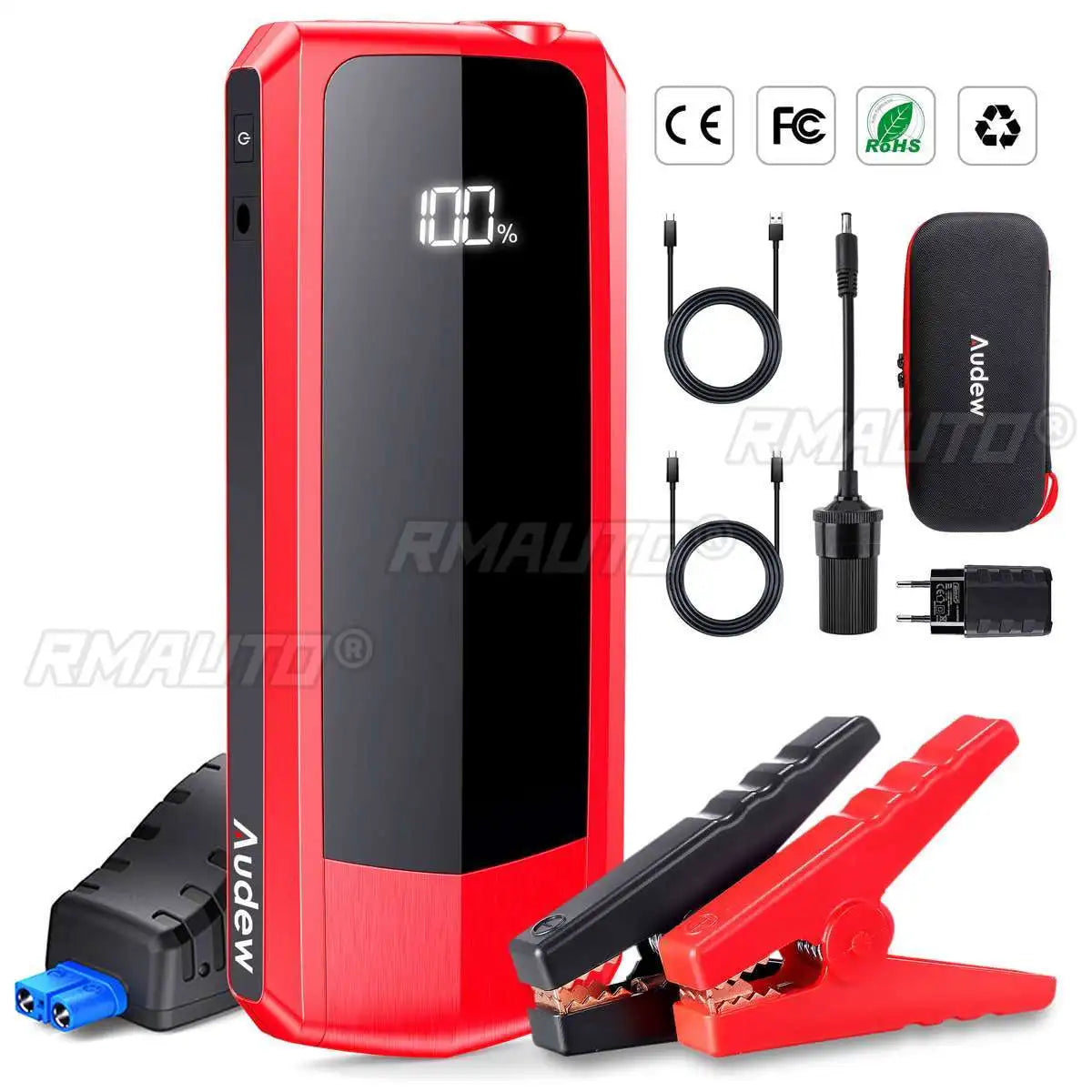 20000mAh Car Jump Starter Power Bank Auto Emergency Starting Device With LCD Display QC3.0 Charging Portable Car Powerbank