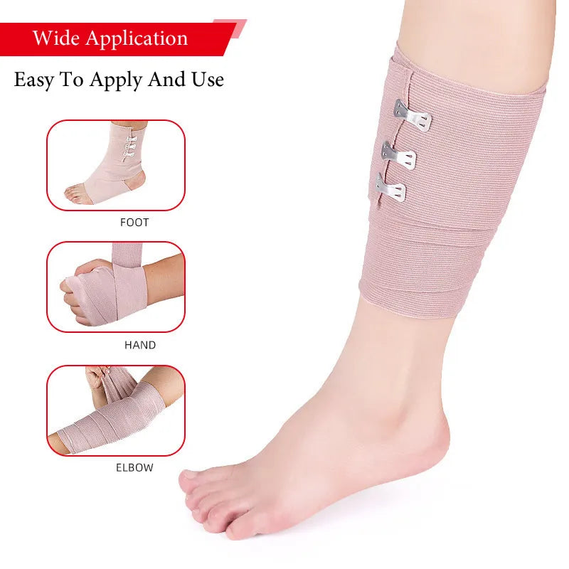 1 Roll High Elastic Bandage Wound Dressing Outdoor Sports Sprain Treatment Bandage For First Aid Kits Accessories