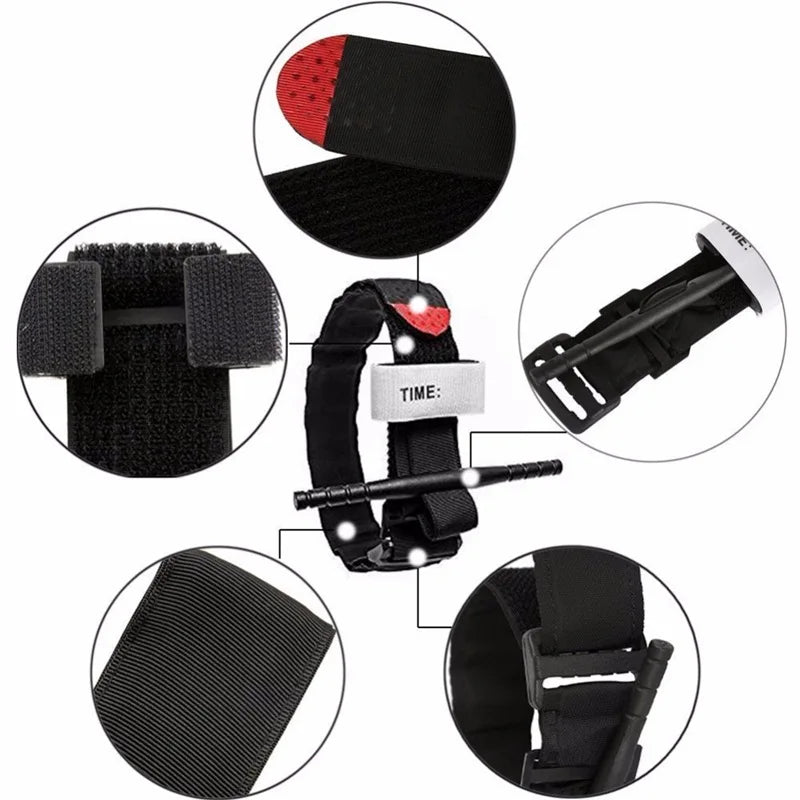 Red Tip Emergency Belt First Aid Kit For Outdoor Exploration Tourniquet Survival Tactical Combat Application