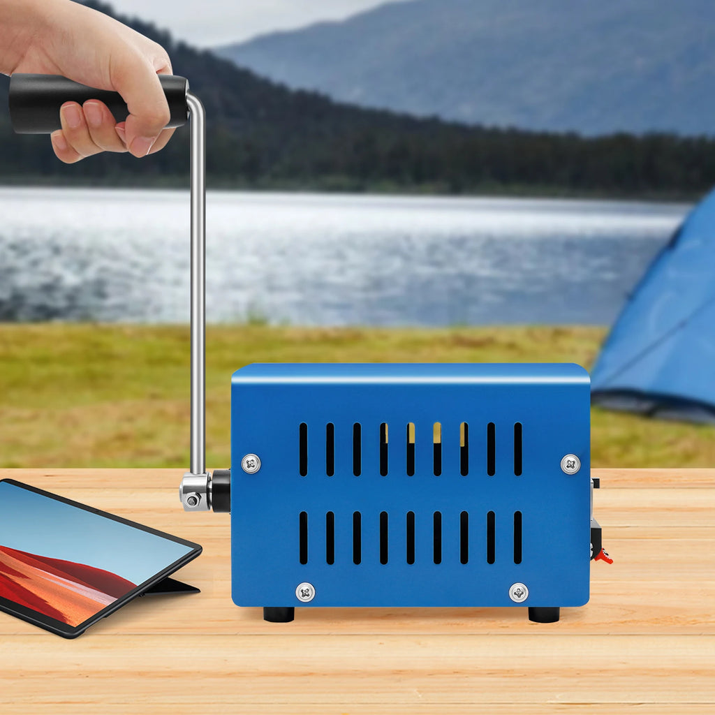 20W Manual Hand Crank Generator Portable Emergency USB Charging Generator F20 for Travel Camping