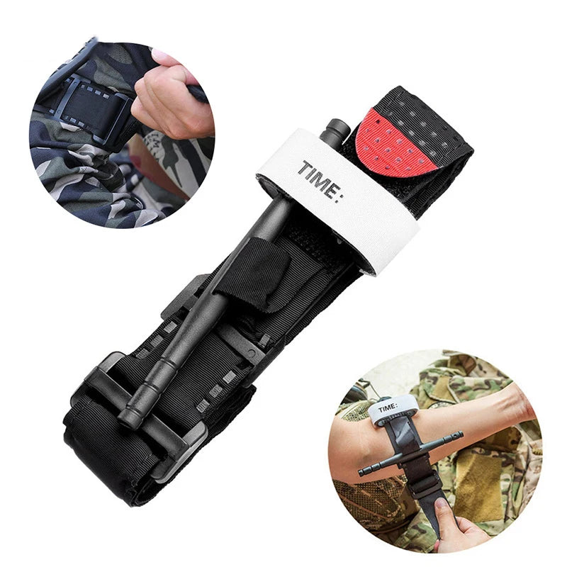 Red Tip Emergency Belt First Aid Kit For Outdoor Exploration Tourniquet Survival Tactical Combat Application