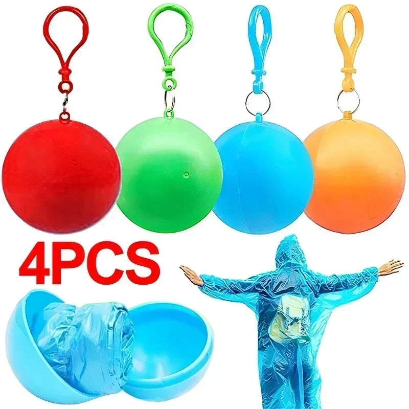 Emergency Rain Poncho Disposable Waterproof - Portable Compact Reusable Raincoat for Adults, Outdoor Travel, Hiking, Festival