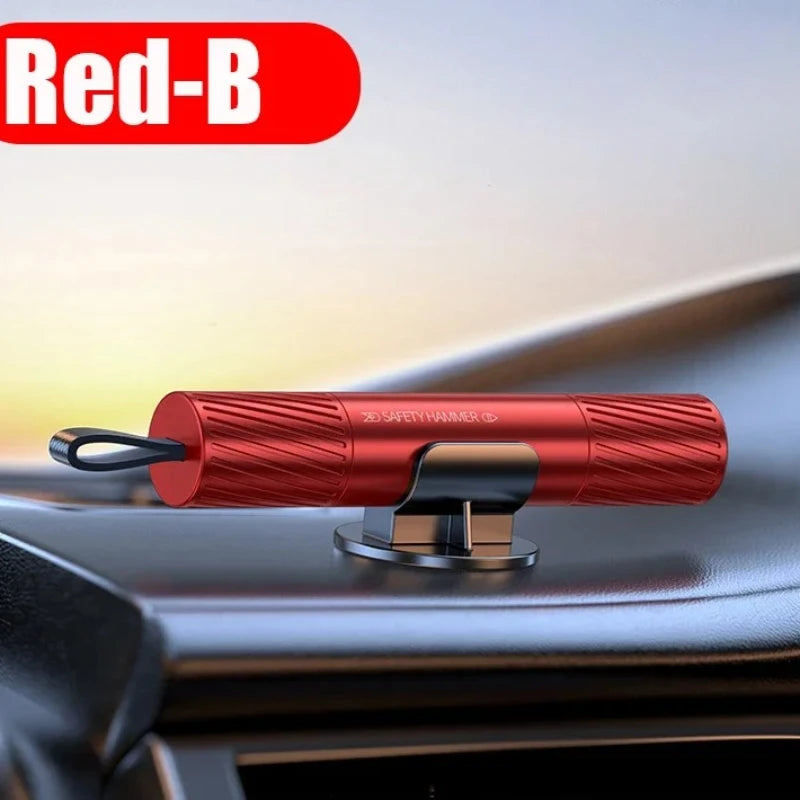 2026 Car Safety Hammer Emergency Glass Breaker Seat Belt Cutter High Hardness Tungsten Steel 2 in 1 Rescue Tool Auto Accessories