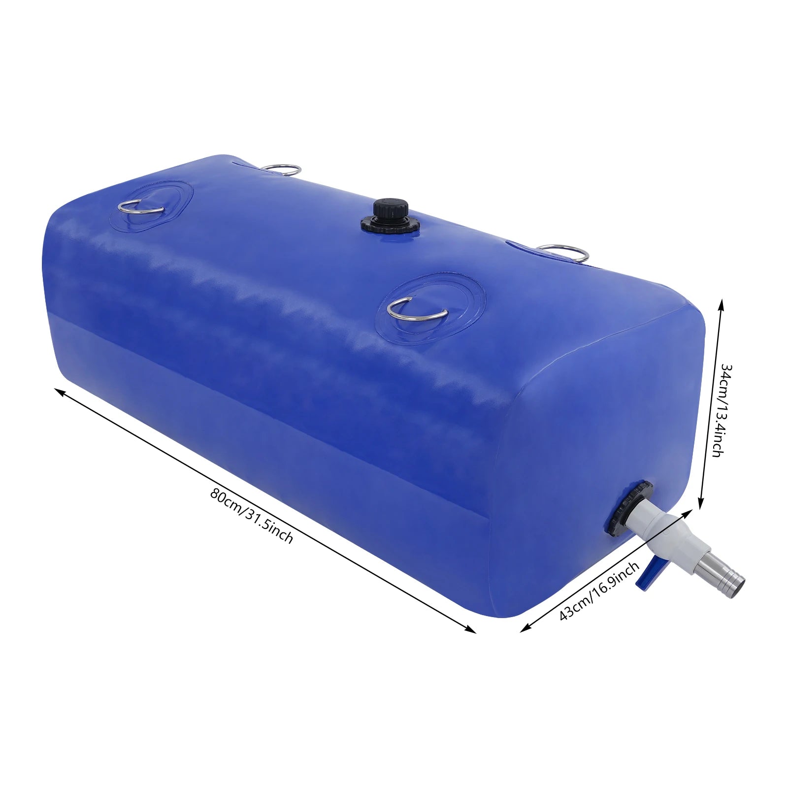 110/240L Water Storage Bladder PVC Foldable Water Bladder Storage Container for Temperature -40-80°C Fireproof, Wear-Resistant