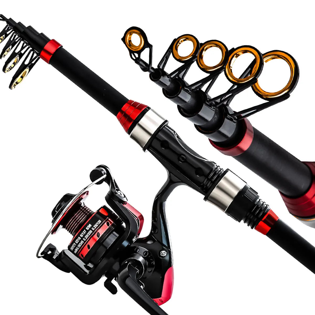Luya sea rod set, far investment spinning wheel fishing gear bag combination full set of carbon rod ultra-light and super