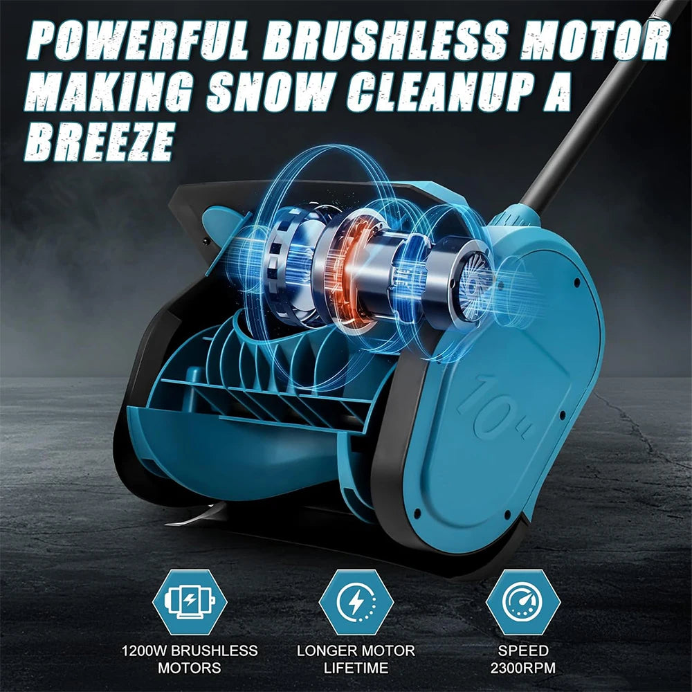 Podofo 600W Electric Snow Shovel Portable Snow Blower Cordless Foldable Snow Blower Snow Cleaning Machine Snow Remover For Patio Sidewalk Driveway Clean Yard