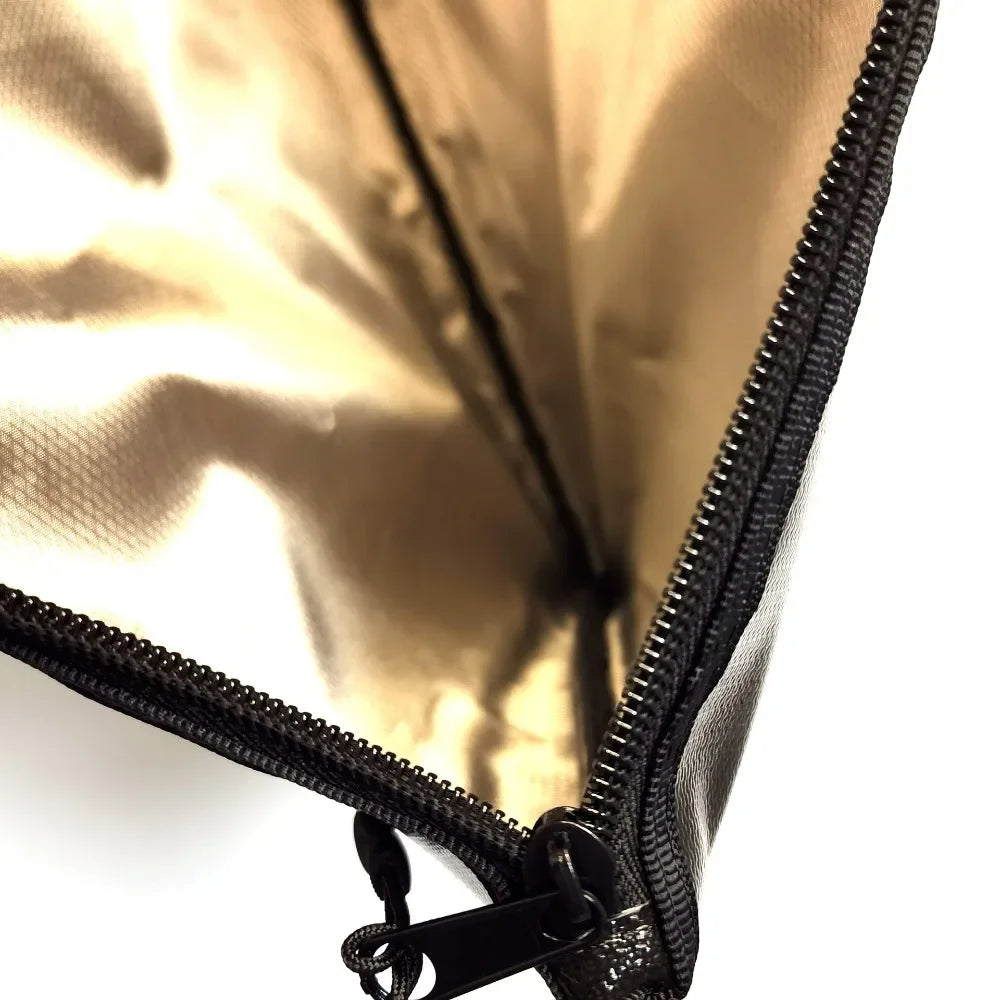 Fireproof Waterproof Money Bag with Pockets Flame Resistant Document File Pouch Cash Bank Deposit Safe Storage Zipper Closure