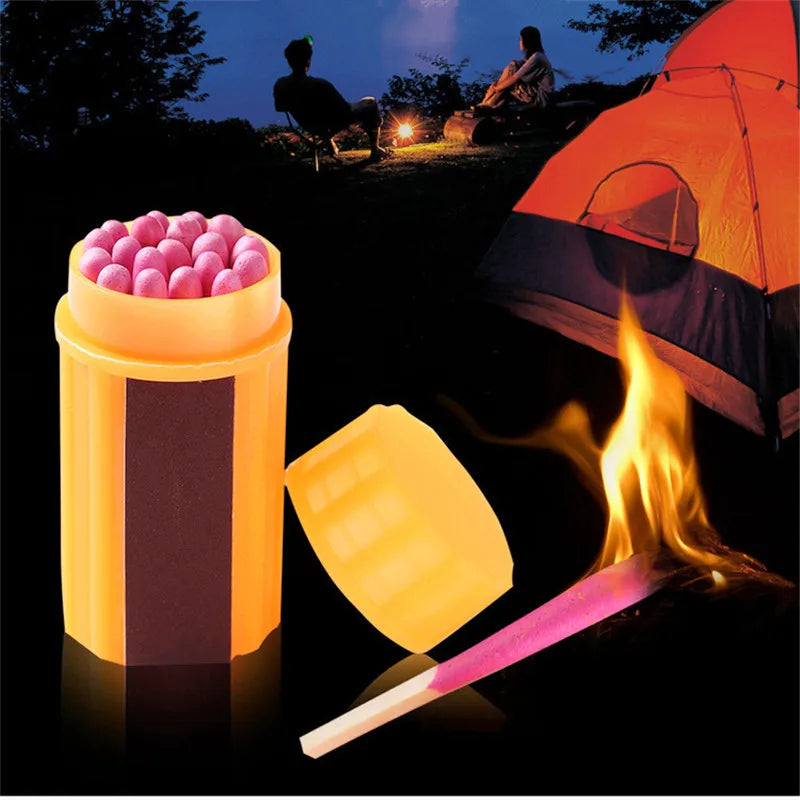 New Outdoor Camping BBQ Ignition Tool Windproof Waterproof Matches Emergency Survival Combustion Ignition Equipment 20pcs(box)