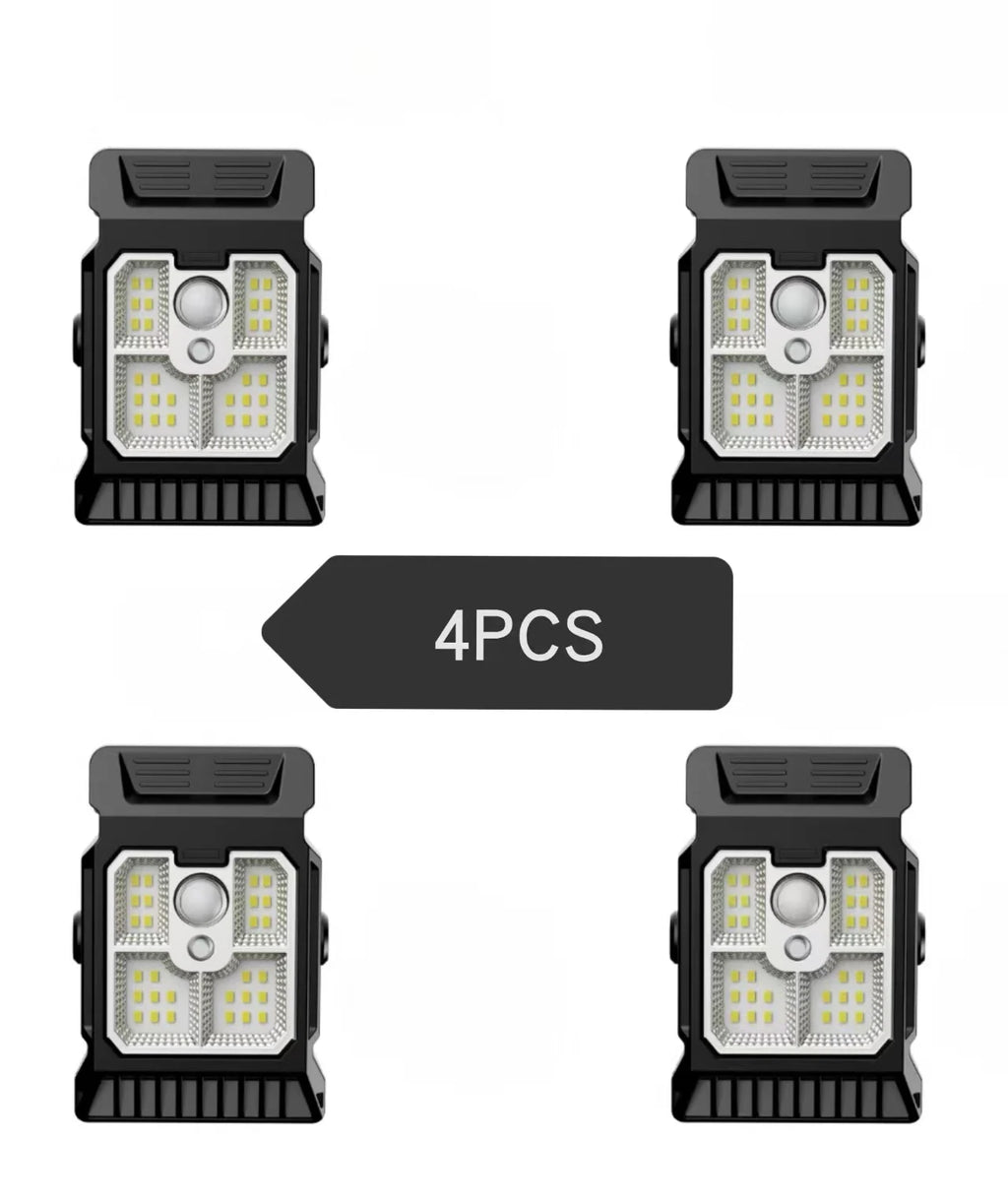 Solar powered courtyard lamp, household garden lighting, human body sensing multifunctional outdoor clip on lawn lamp