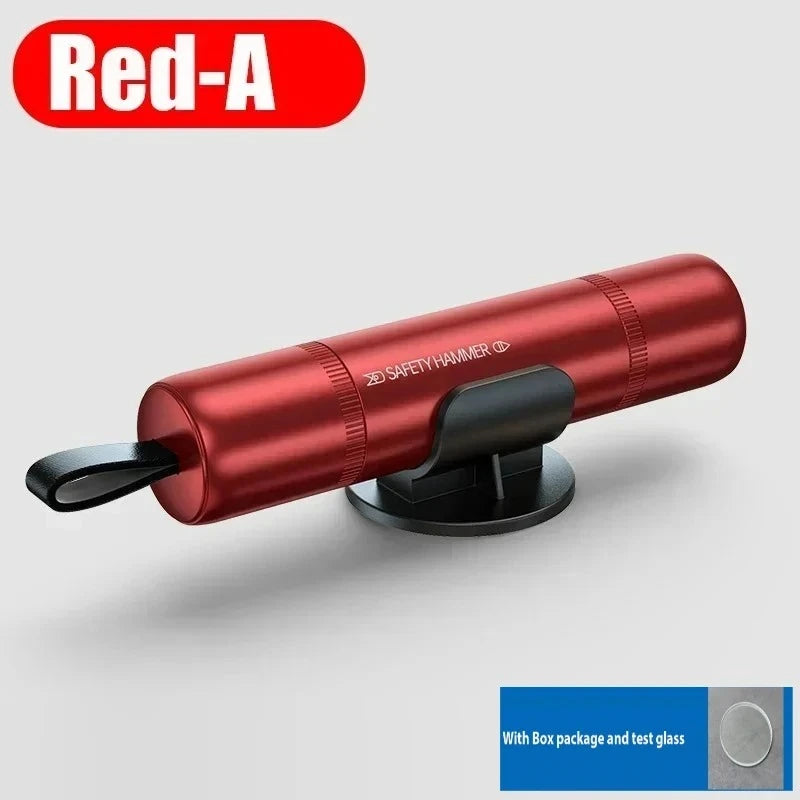 2026 Car Safety Hammer Emergency Glass Breaker Seat Belt Cutter High Hardness Tungsten Steel 2 in 1 Rescue Tool Auto Accessories
