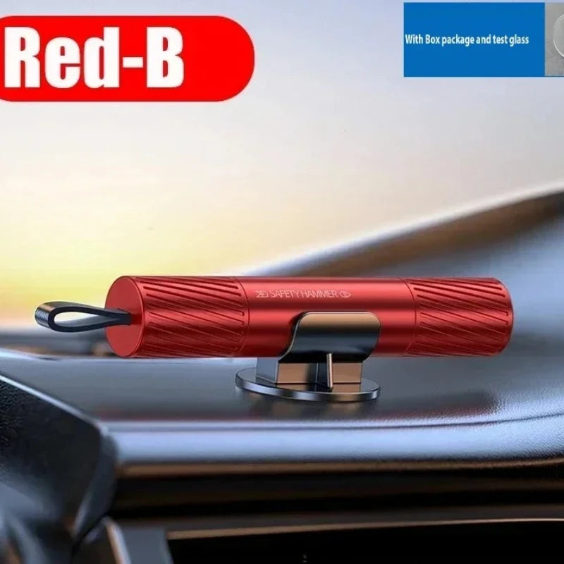 2026 Car Safety Hammer Emergency Glass Breaker Seat Belt Cutter High Hardness Tungsten Steel 2 in 1 Rescue Tool Auto Accessories
