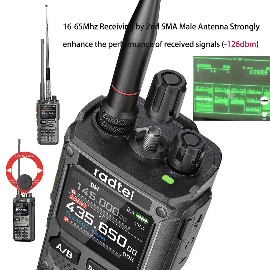Radtel RT-920 10W Walkie Talkie Long Range SW MW LW AM SSB CB  Receive Wireless Bluetooth Phone Programming Ham Radio HF NOAA