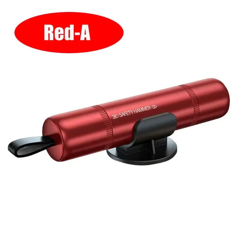 2026 Car Safety Hammer Emergency Glass Breaker Seat Belt Cutter High Hardness Tungsten Steel 2 in 1 Rescue Tool Auto Accessories