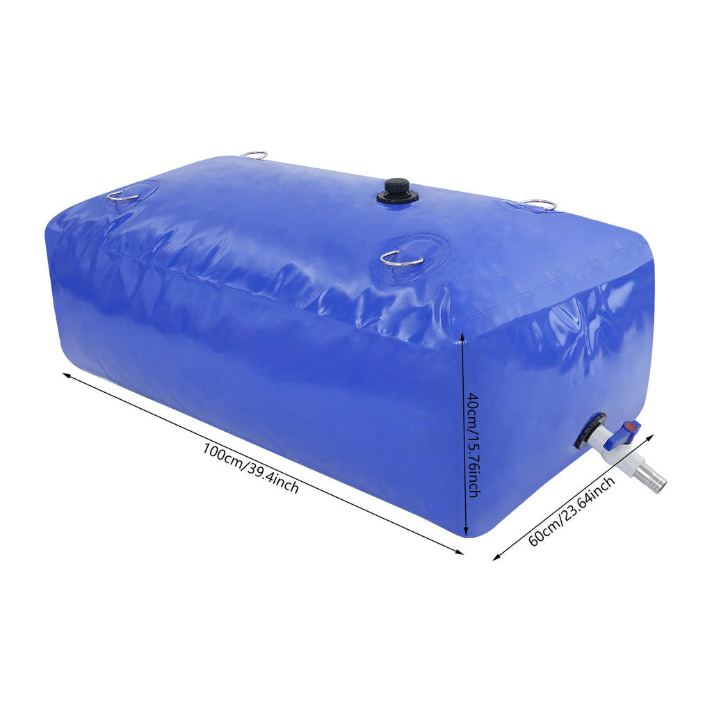 110/240L Water Storage Bladder PVC Foldable Water Bladder Storage Container for Temperature -40-80°C Fireproof, Wear-Resistant
