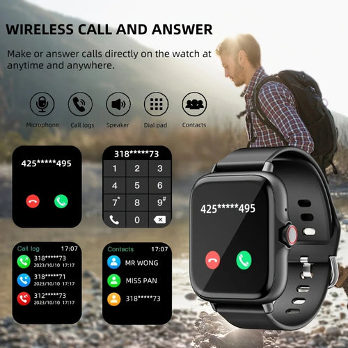 2026 New Smart Watch For Men Women 1.83Inch Full Touch Display BT Call Sports Monitoring SmartWatch For Android&IOS Phone
