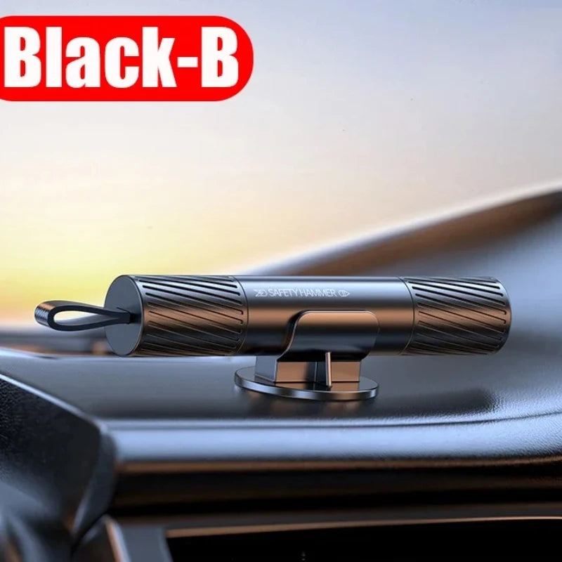 2026 Car Safety Hammer Emergency Glass Breaker Seat Belt Cutter High Hardness Tungsten Steel 2 in 1 Rescue Tool Auto Accessories