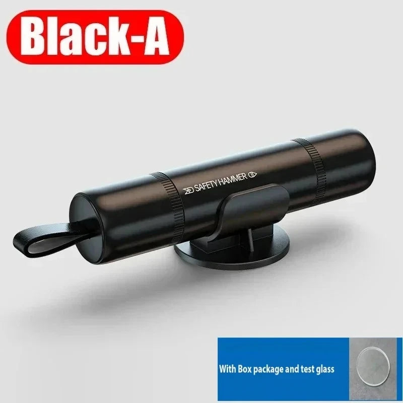 2026 Car Safety Hammer Emergency Glass Breaker Seat Belt Cutter High Hardness Tungsten Steel 2 in 1 Rescue Tool Auto Accessories