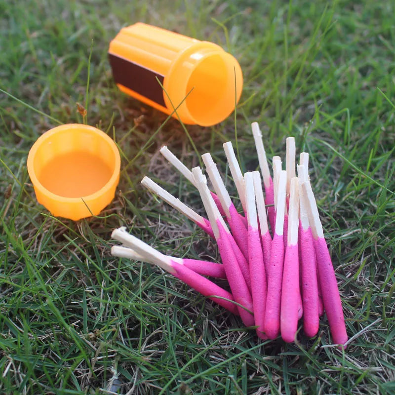 New Outdoor Camping BBQ Ignition Tool Windproof Waterproof Matches Emergency Survival Combustion Ignition Equipment 20pcs(box)