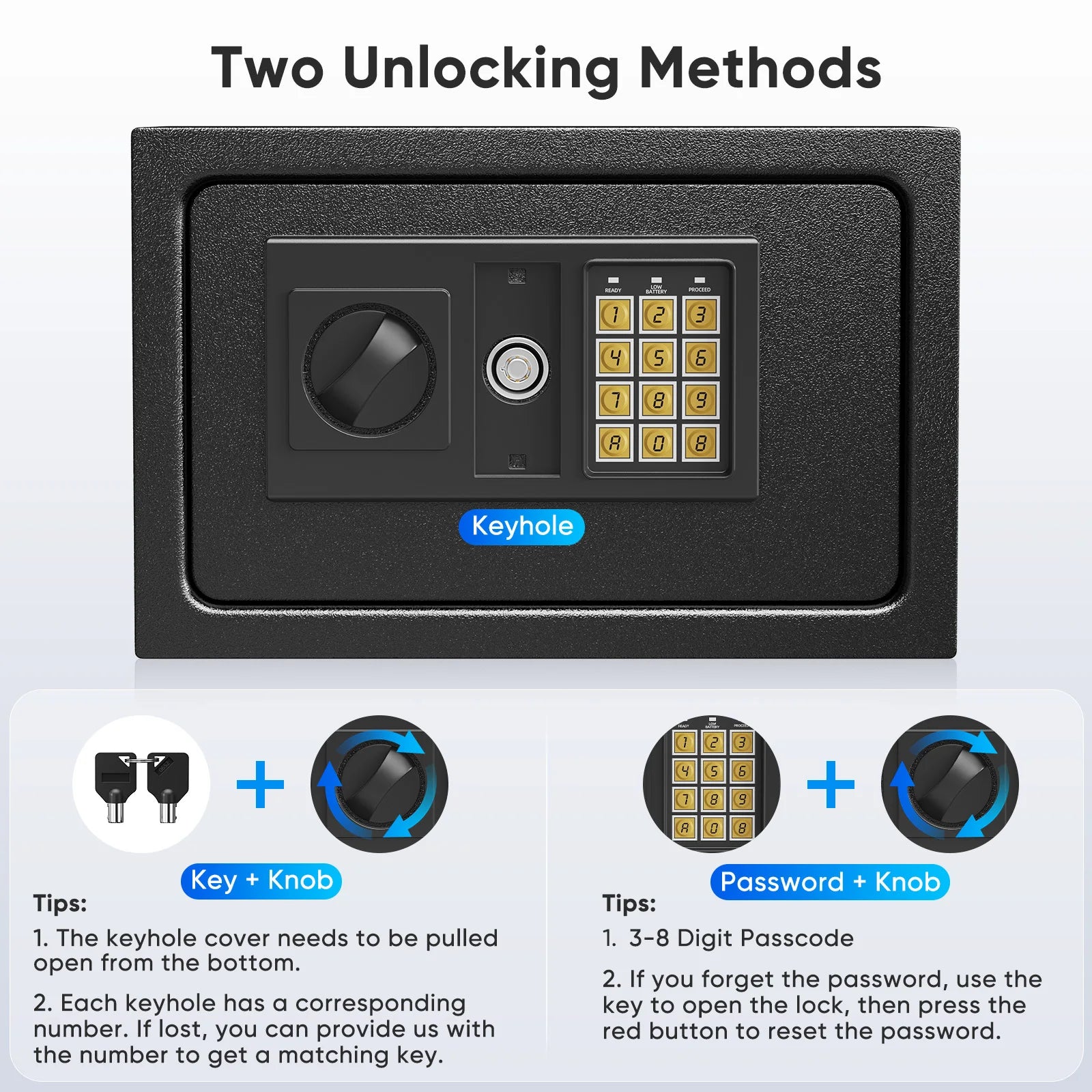 30 Key Digital Key Cabinet, Electronic Steel Lock Box with Key Tags for Home, Hotels & Business Key Organization