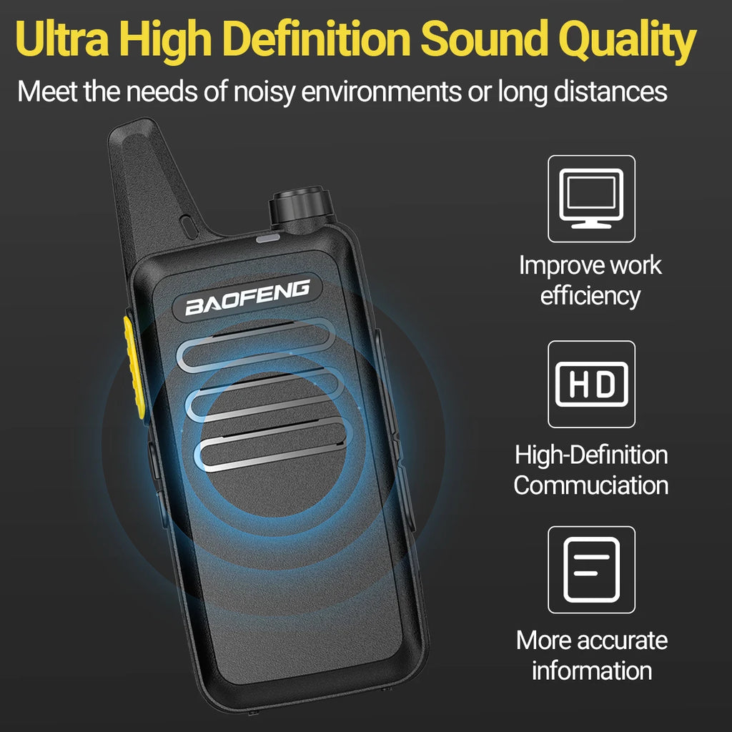 2PCS Baofeng BF-T20D GMSK Digital Walkie Talkie Noice Reduction Radio Encrypted Call Portable USB Charger VOX For Travel